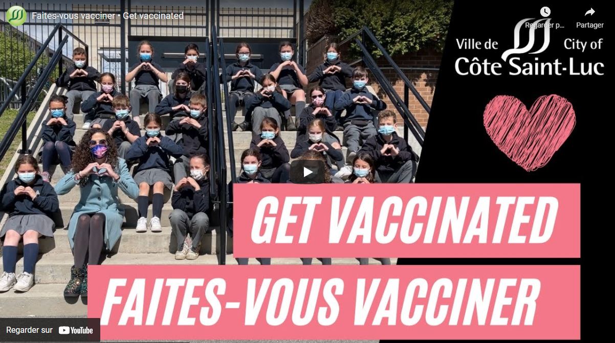 Commerçants, directeurs d’écoles, professionnels de la santé et personnes influentes à Côte Saint-Luc invitent la population à se faire vacciner