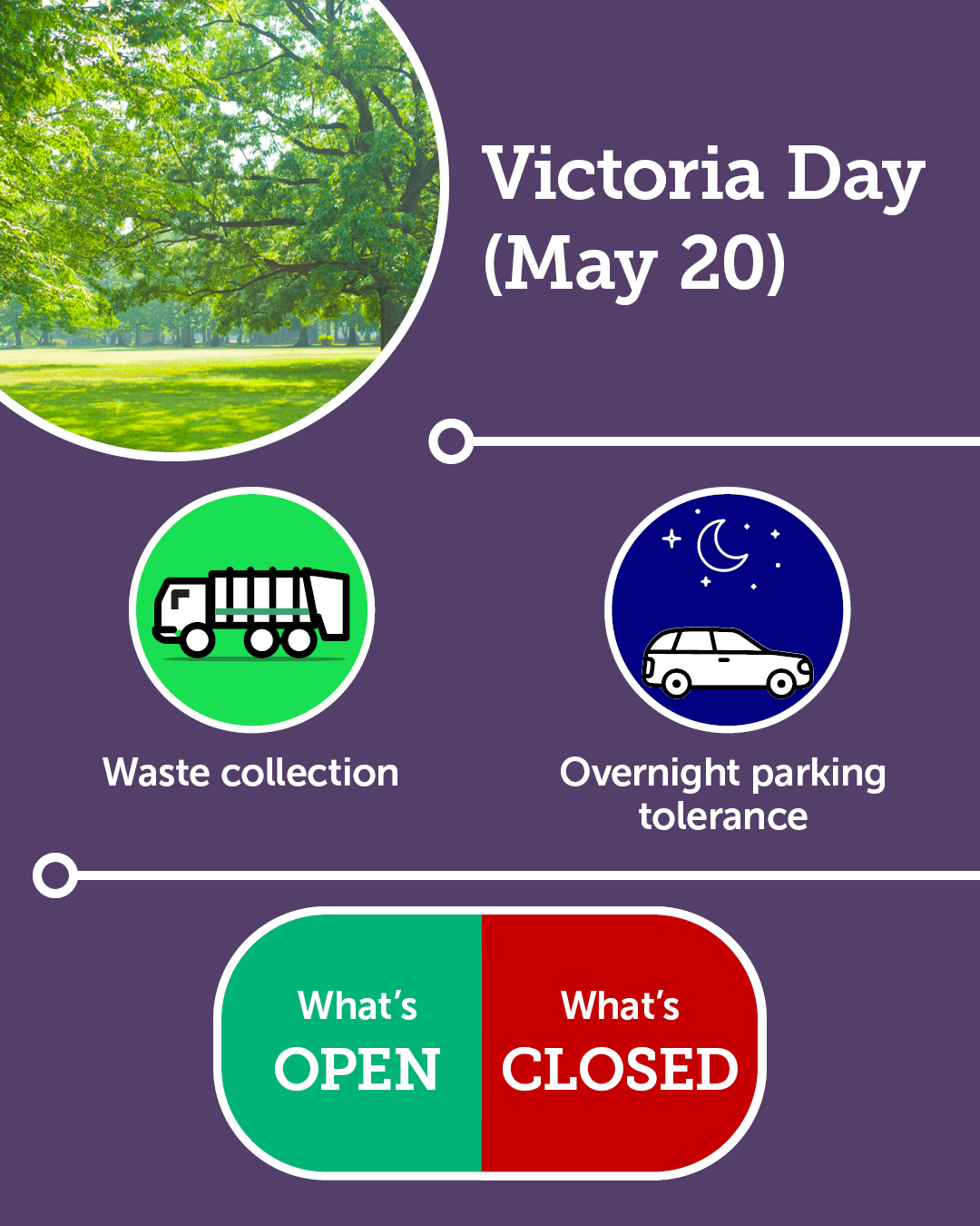 Hours of operation : Victoria Day, Monday, May 20, 2024