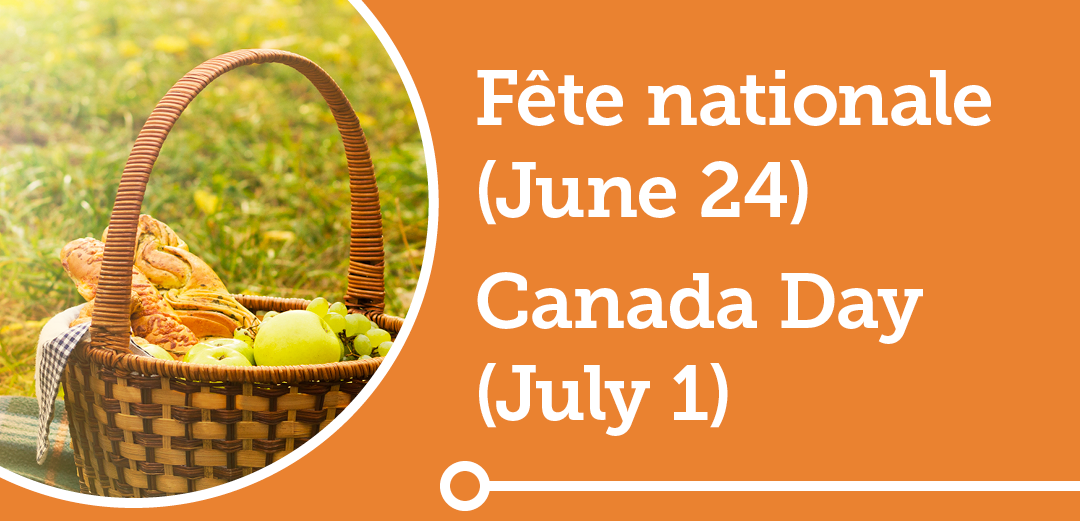 Hours of operation and overnight parking for Fête nationale and Canada Day